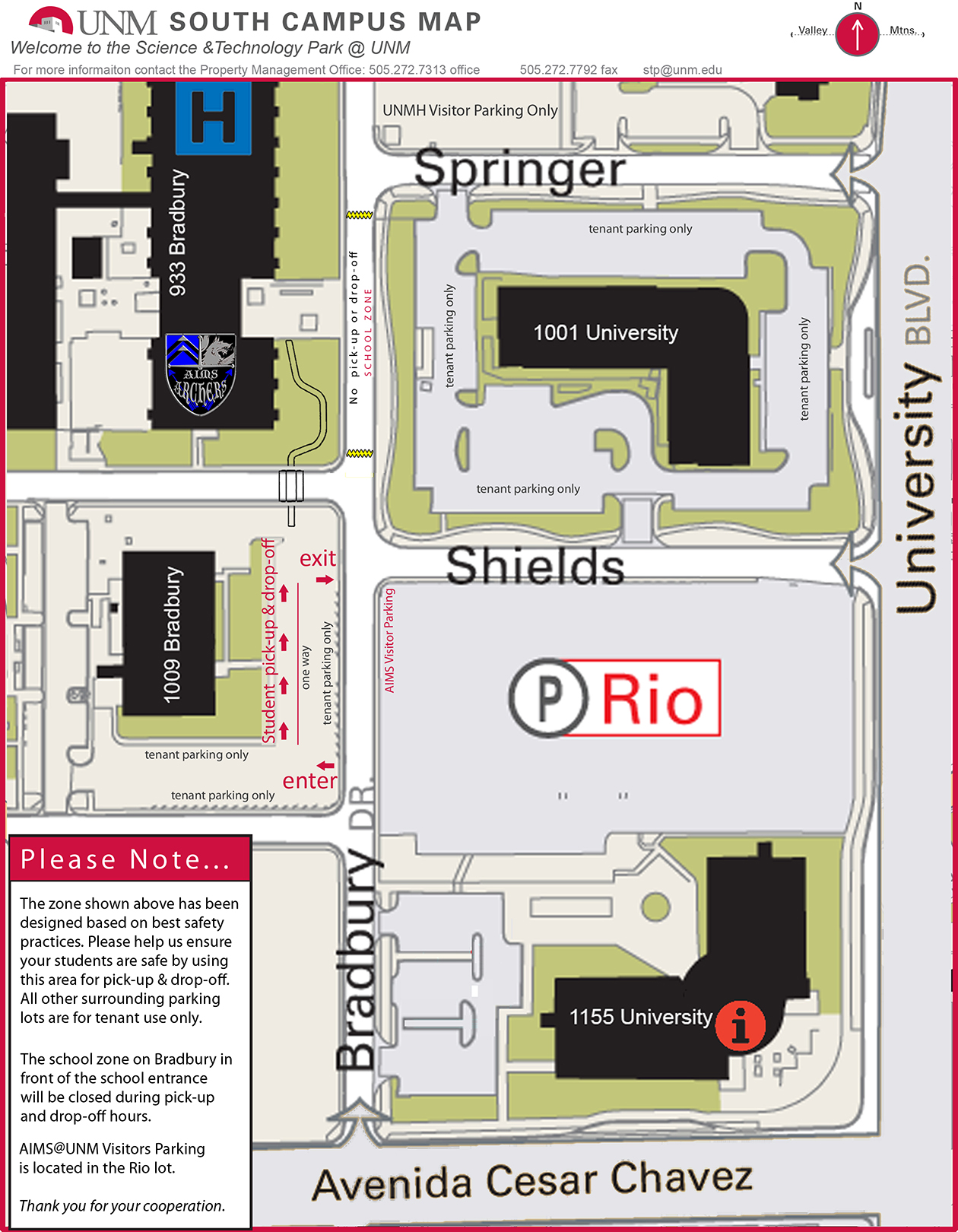 AIMS Parking Map